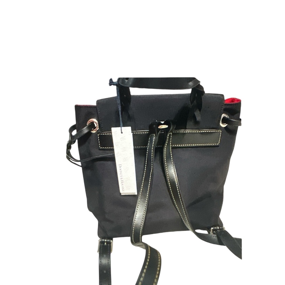 Dooney & Burke Black Nylon Flap Backpack NWT - Picture 6 of 13